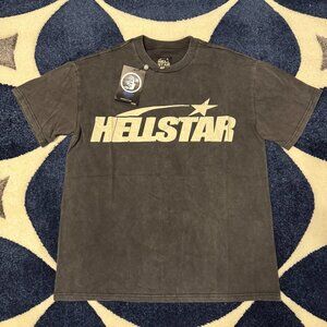 Hellstar Spellout Logo Gray T-Shirt Men’s Size Large